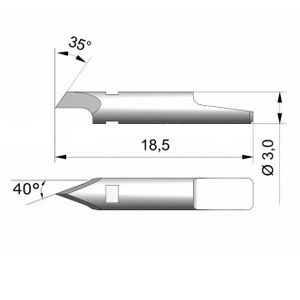 Zund Z1 Drag blade, round-stock(3910105)