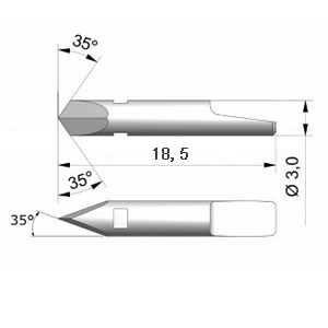 Zund Z3 Drag blade, round-stock(3910115)