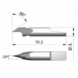 Zund Z4 Drag blade, round-stock(3910116)